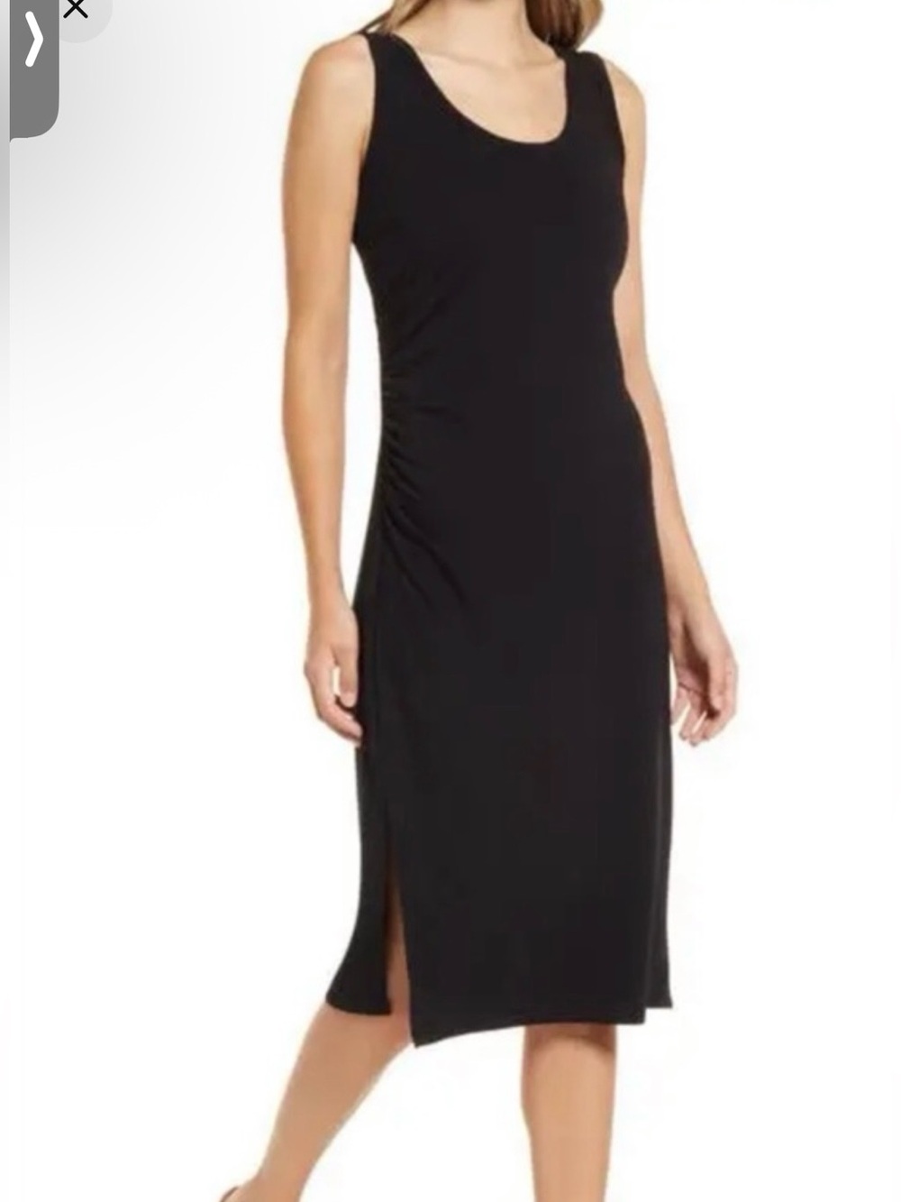 NWOT Caslon Black Sleeveless Scoop-Neck Midi Dress